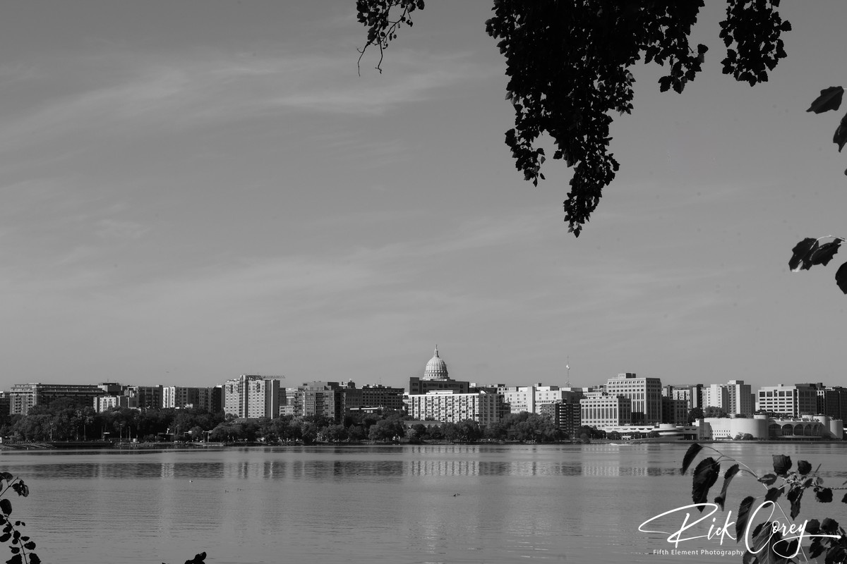Madison Skyline in B/W
